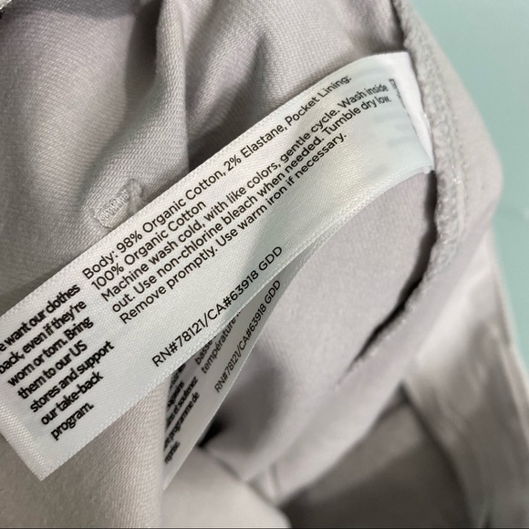 Eileen Fisher Ankle Pant With Pleats Light Gray Sz 14 - Picture 5 of 5